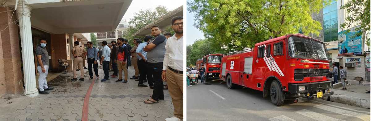 नवीन अस्पताल के आईसीयू वार्ड में लगी आग, फायर विभाग ने आग बुझायी